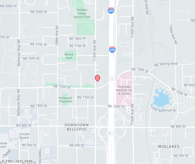 Location Map: 1200 112th Avenue NE, Suite C222 Bellevue, Washington 98004
